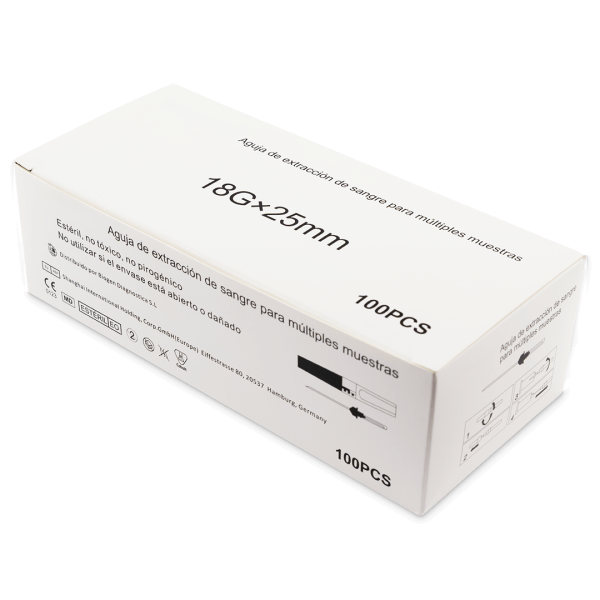 aguja de extraccion de sangre para multiples muestras 3 biogen diagnostica