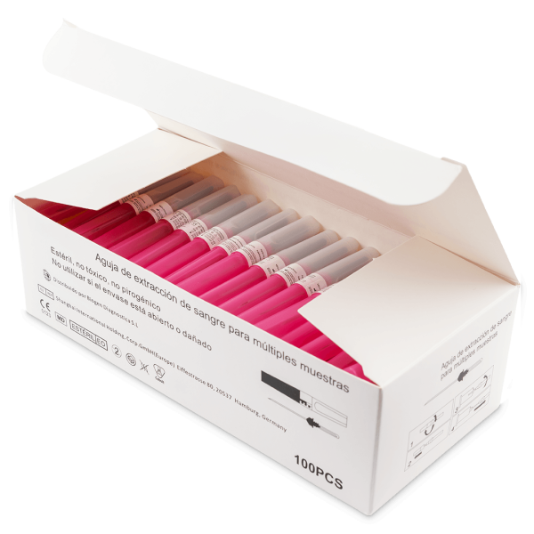 aguja de extraccion de sangre para multiples muestras 4 biogen diagnostica